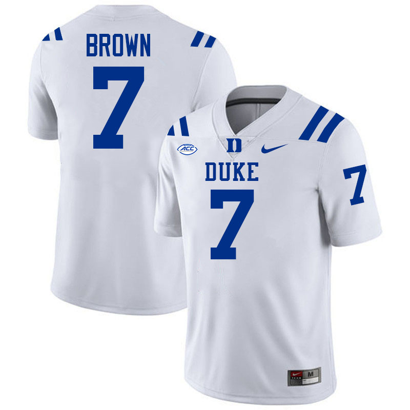 Que'Sean Brown Duke Jersey,Duke Blue Devils #7 Que'Sean Brown Jersey Youth College-White